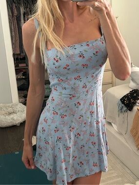 Reformation Abby Sundress Margot Blue Floral